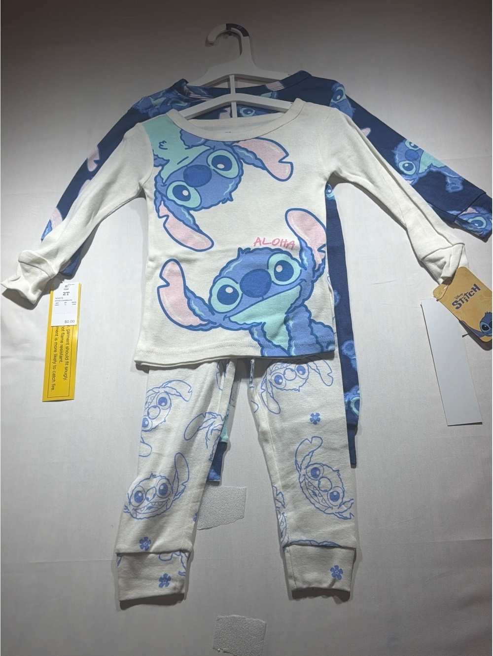 Disney Stitch 2T Pajama Set with Long Sleeve Top and Pants 2 sets!